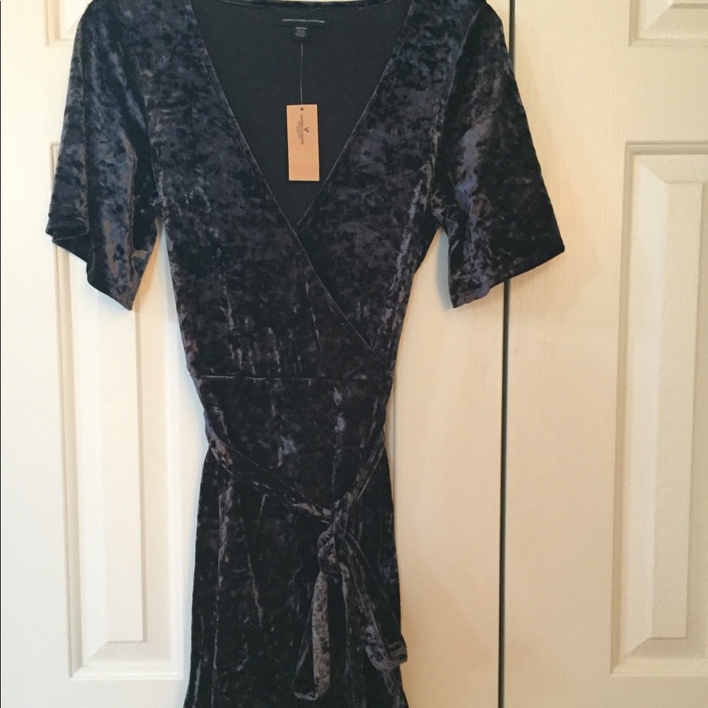 Blue velvet American Eagle dress